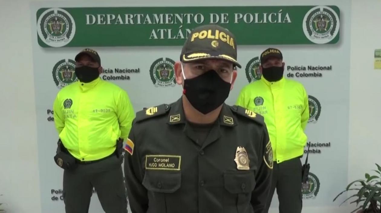 Coronel Hugo Molano Comandante Policía Atlántico