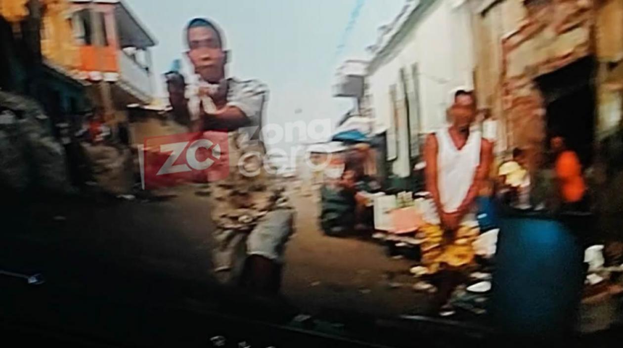 Momento en que ocurrió el asalto en la que resultó abatido Luis Enrique Ospino Tapia.