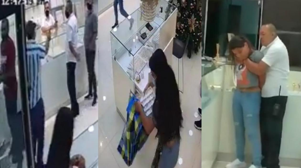 La mujer fue capturada cuando trataba de darse a la huida. 