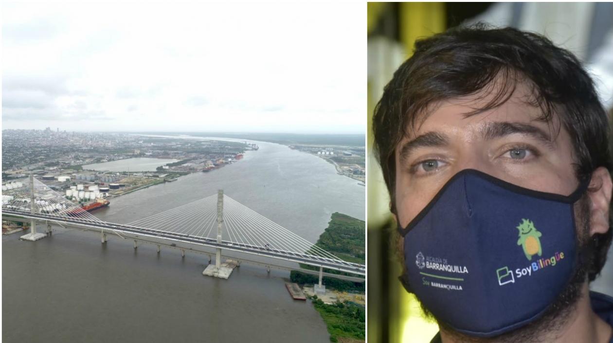 El alcalde de Barranquilla, Jaime Pumarejo, se refirió a las condiciones actuales que del canal de acceso.