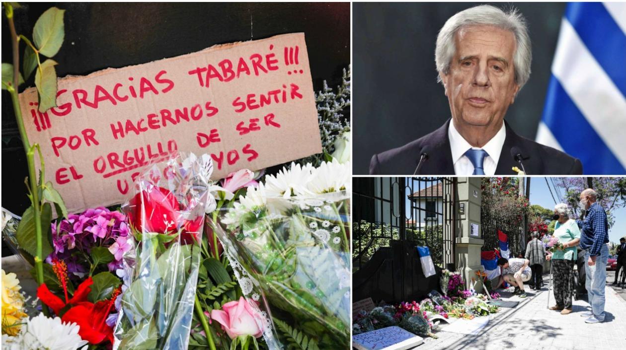 En la imagen, honores al fallecido expresidente de Uruguay Tabaré Vázquez. 