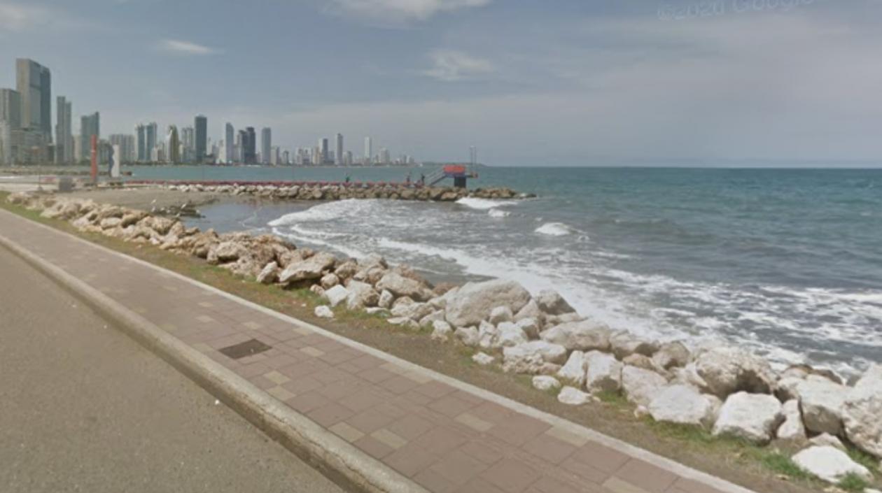 En esta zona de playa de Cartagena fue encontrado el cuerpo de la Cristián García Castro. 