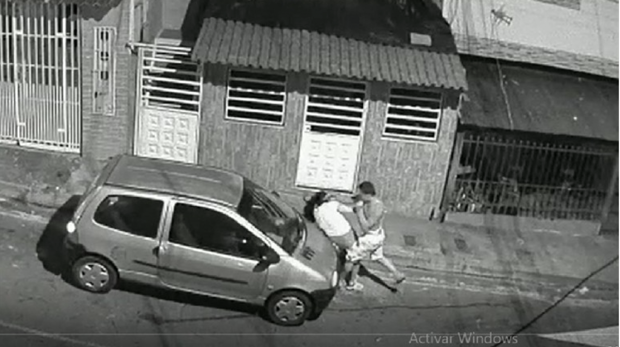 Momento de la golpiza.