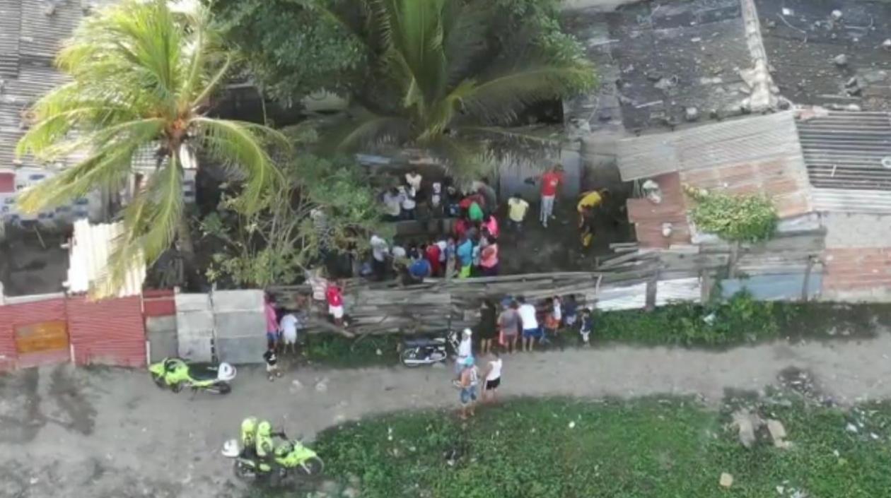 Gallera desmantelada en el barrio La Luz. 