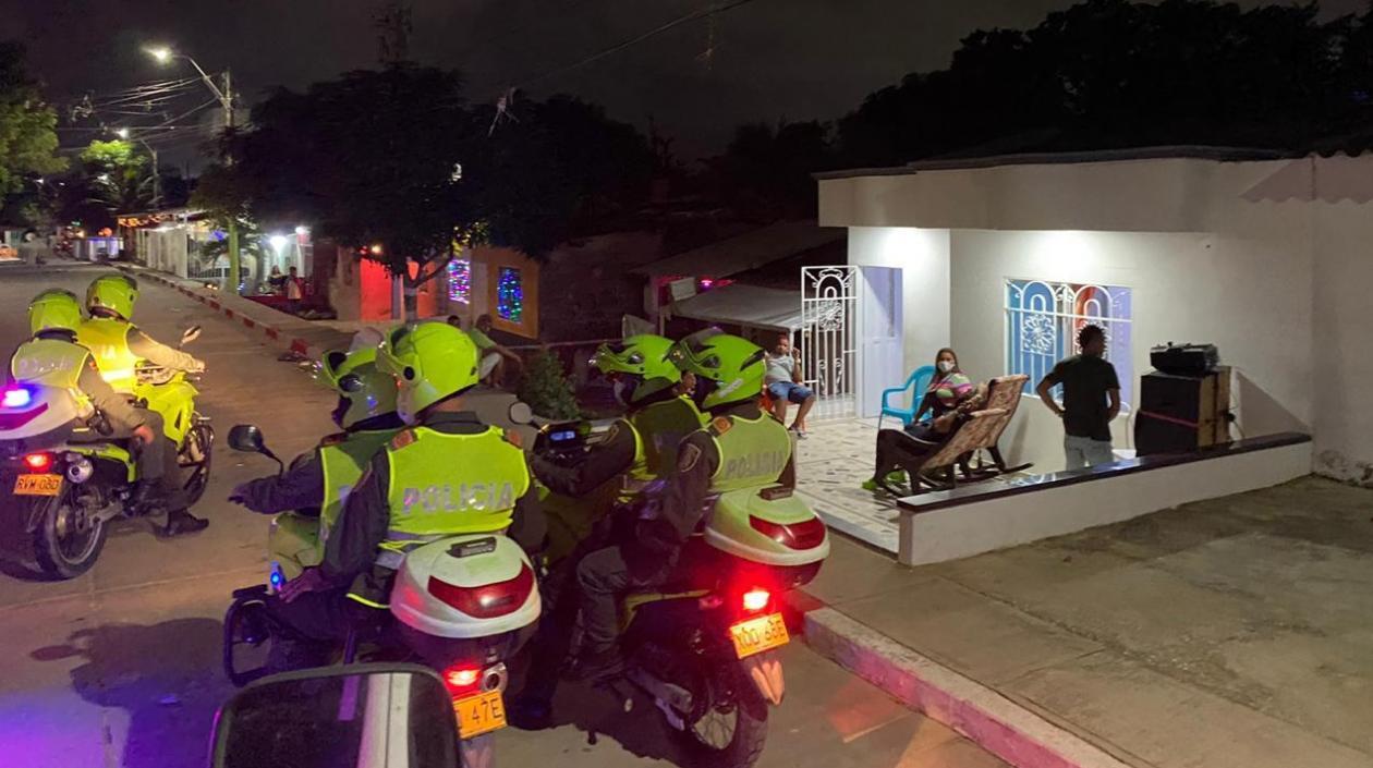  Operativos de control de la Policía en los barrios de Barranquilla. 
