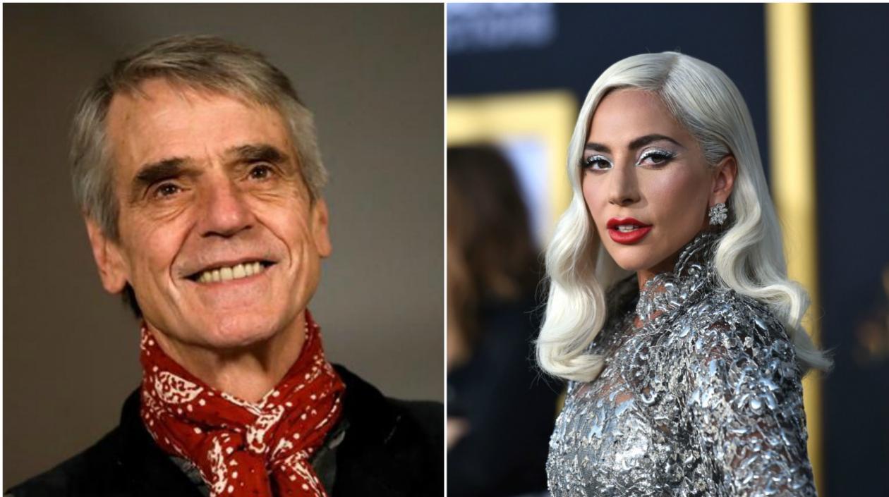 Jeremy Irons y Lady Gaga.