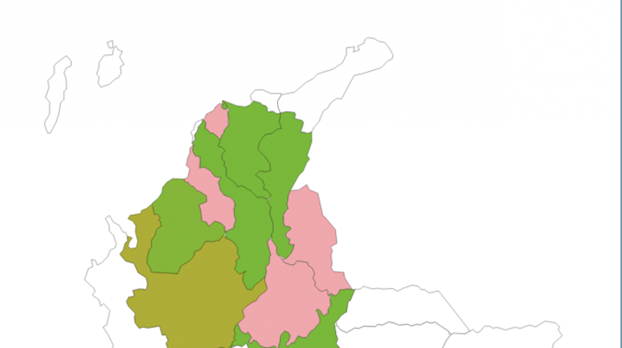 Mapa de INS sobre lesiones de pólvora.