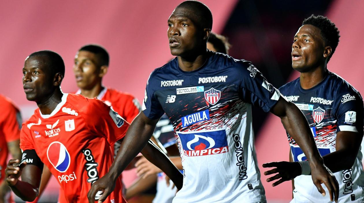 German Mera y Dany Rosero, defensas de Junior. 