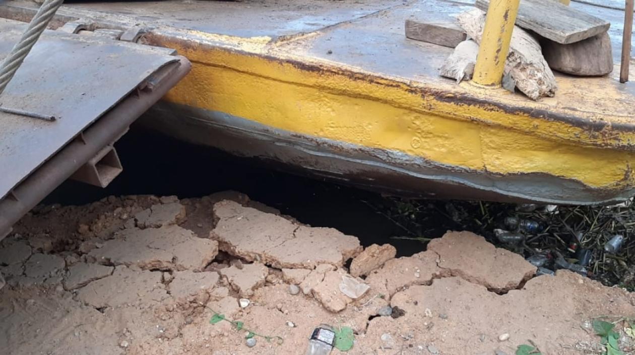 Así se ve la zona de descargue del ferry.