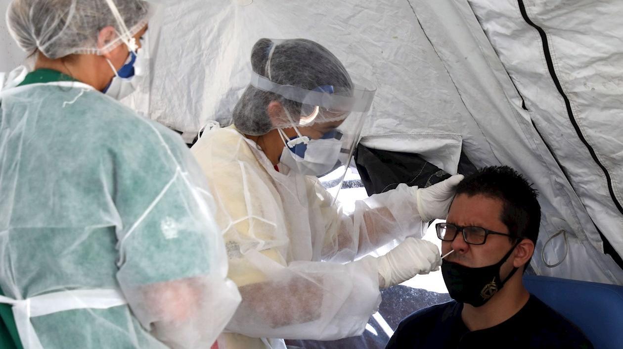 Toma de muestra de Covid-19 en EE.UU.