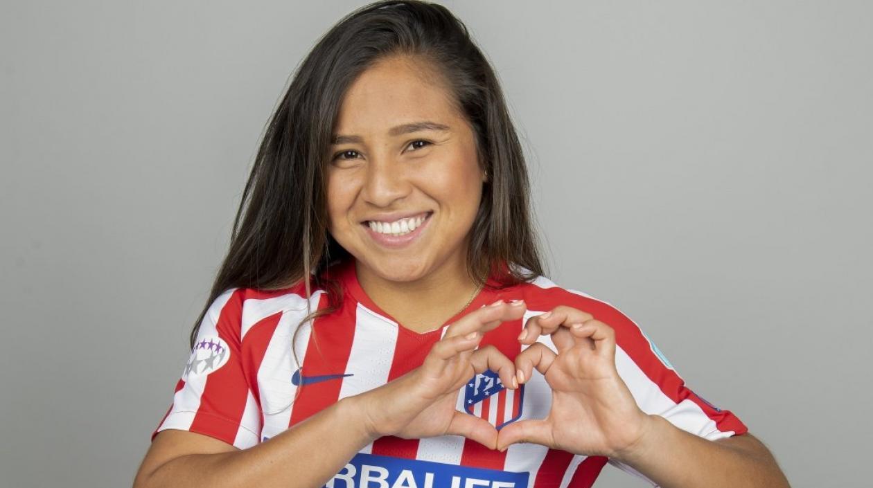 Leicy Santos, jugadora colombiana del Atlético de Madrid.