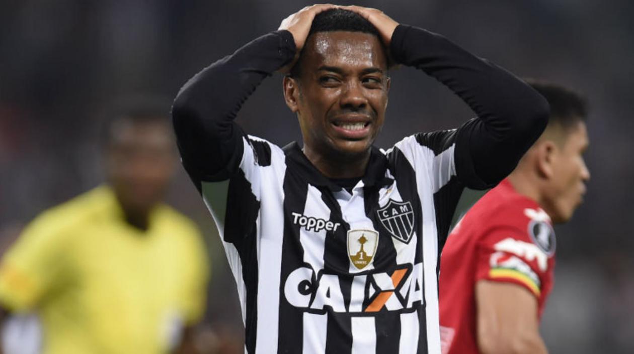 Robinho, jugador brasileño. 
