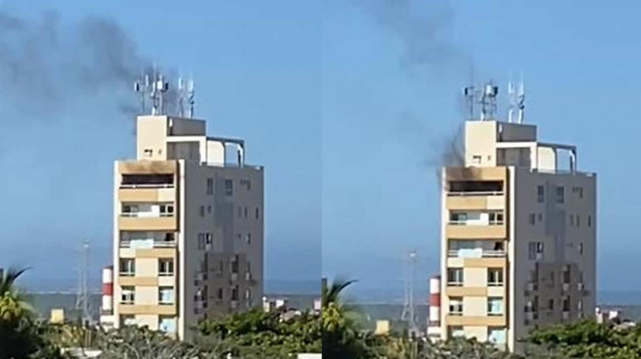 Conato de incendio en edificio en el norte