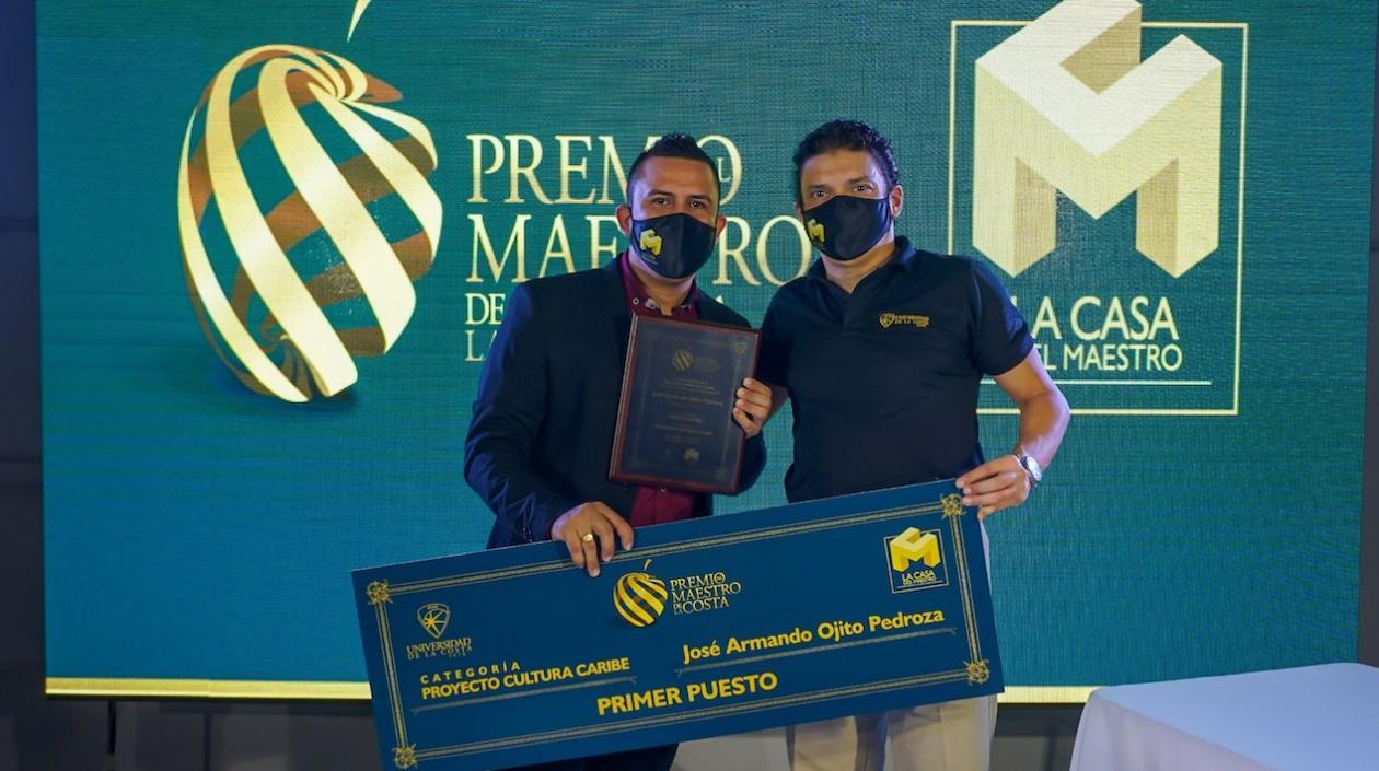 Primer lugar de la categoría proyecto cultura caribe para José Armando Ojito Pedroza, con la iniciativa ‘Talento En Casa’. 