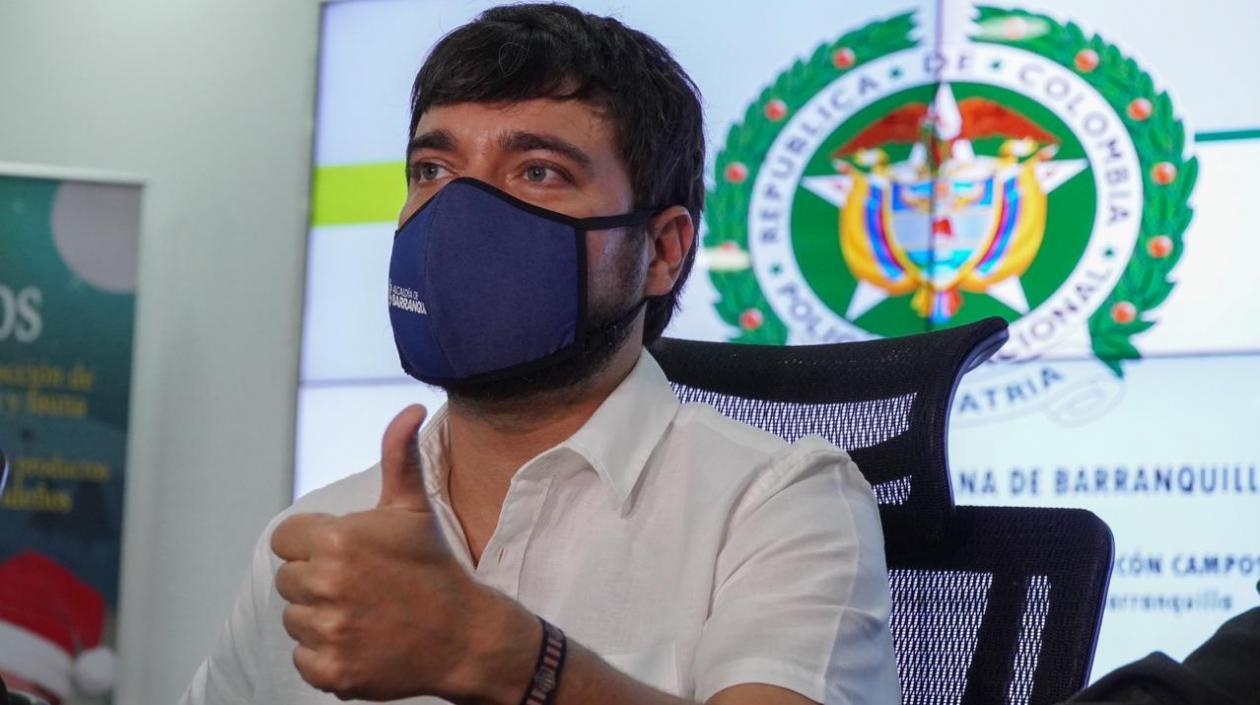 El Alcalde de Barranquilla, Jaime Pumarejo.