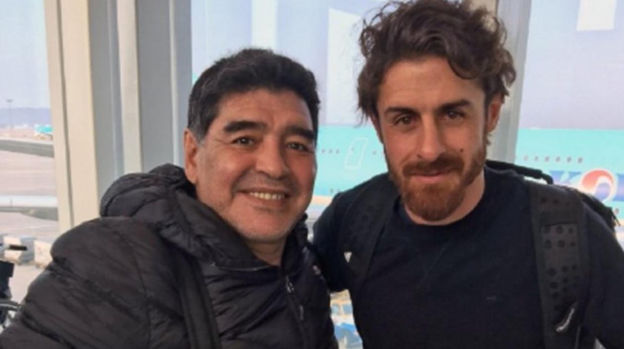 Diego Maradona y Pablo Aimar.