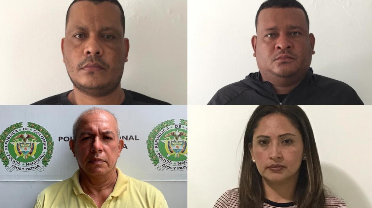 Los cuatro capturados.