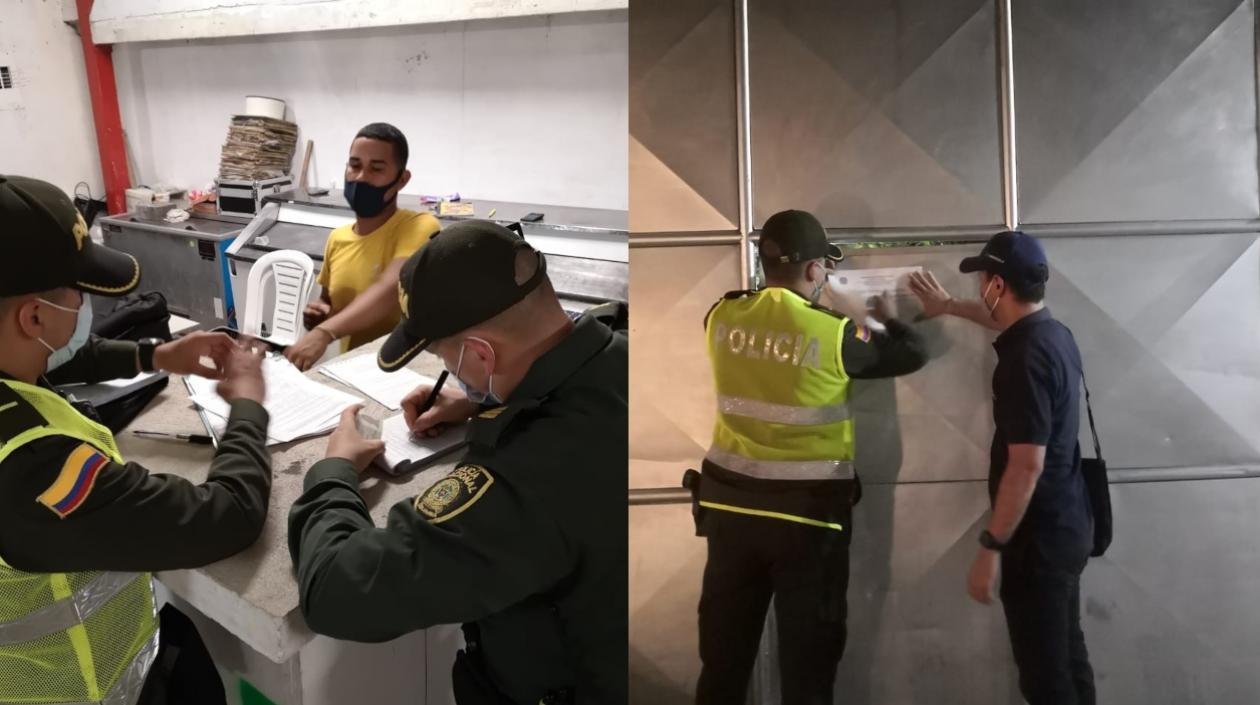 Momento del cierre al estadero. 