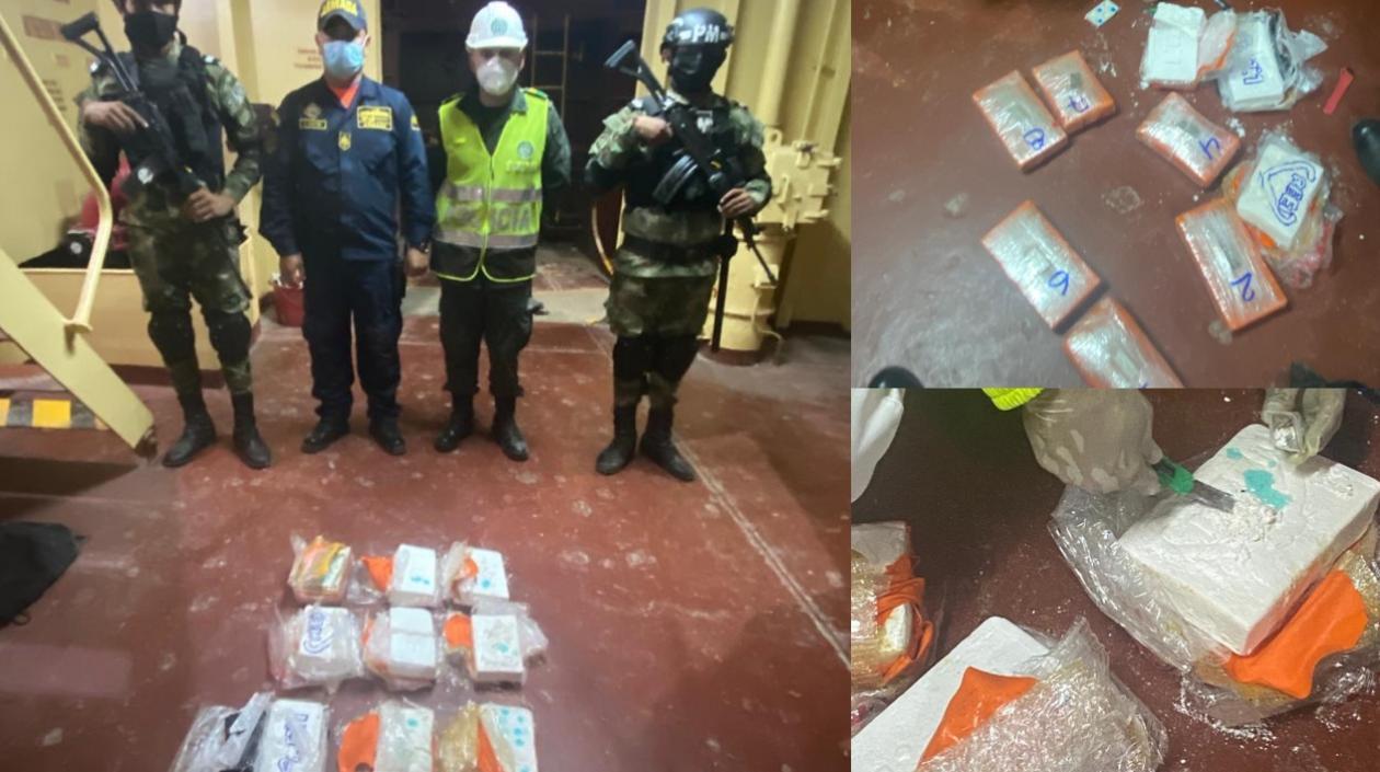 Droga hallada en el buque extranjero atracado en un muelle de Barranquilla. 