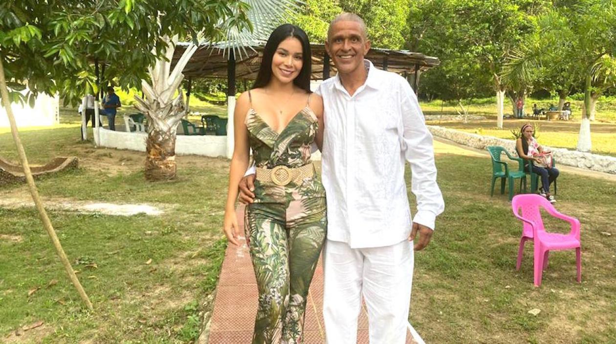 La modelo y actriz Gisselle Rada Pérez, con su padre Pepe.