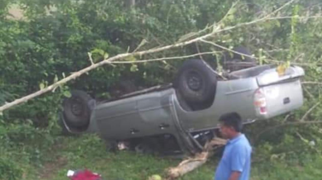 Así quedó el vehículo tras el accidente.