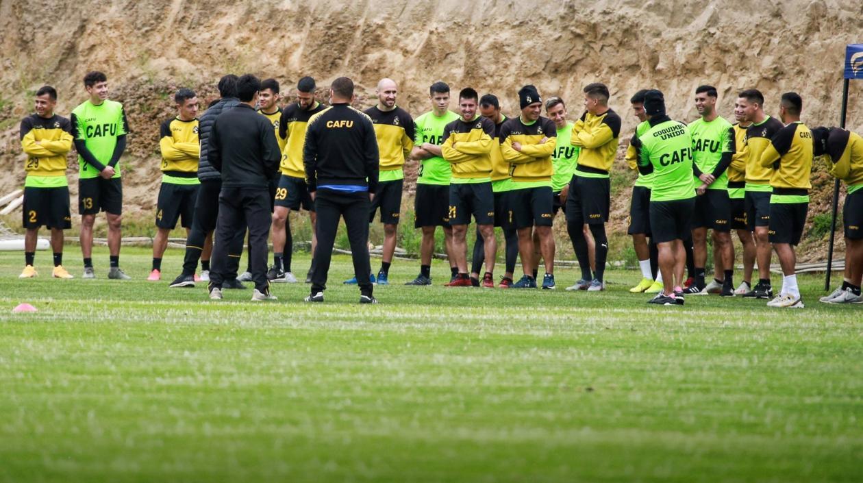 Jugadores de Coquimbo durante un entrenamiento.