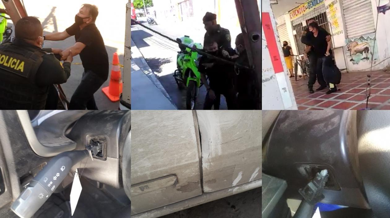 Imágenes del incidente.