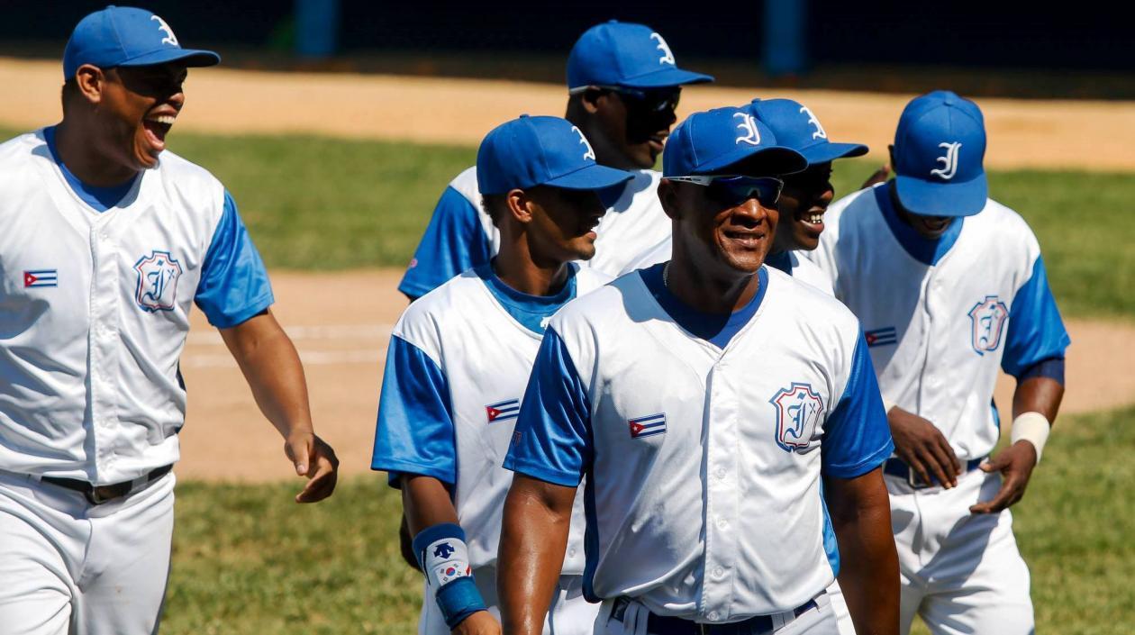 Peloteros de los Industriales de la Habana. 