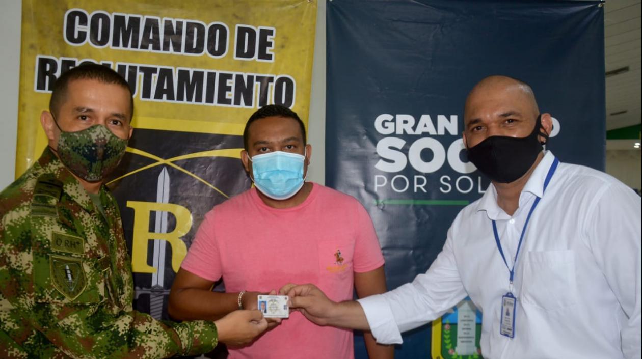 Entrega de las libretas militares en Soledad. 