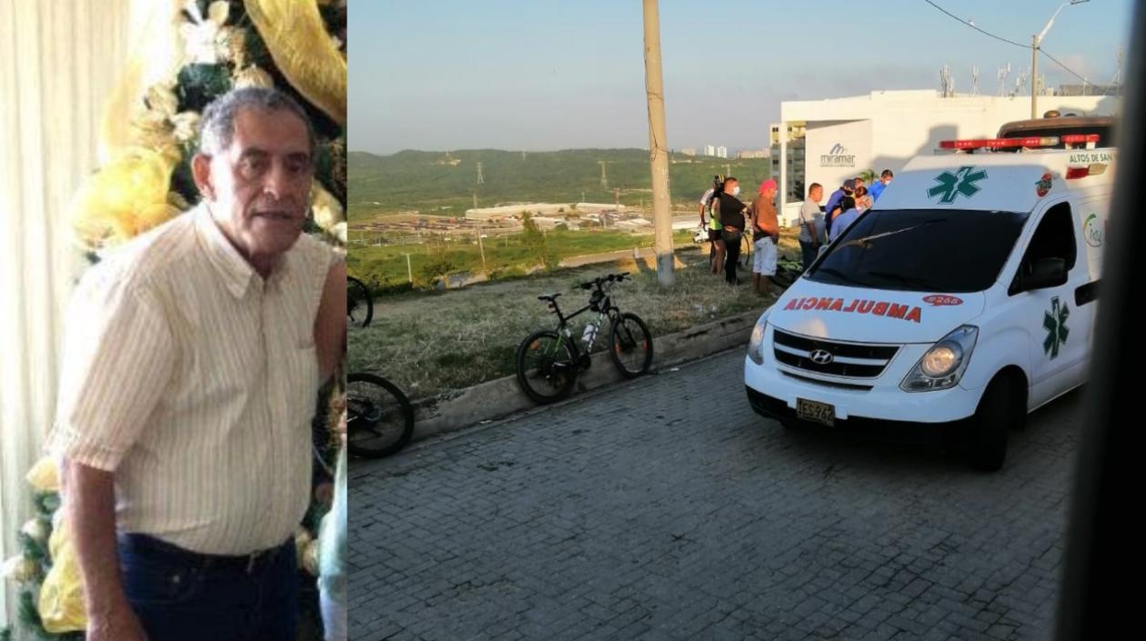 Julio César Real Navarro fue llevado en ambulancia a la clínica y allí falleció. 