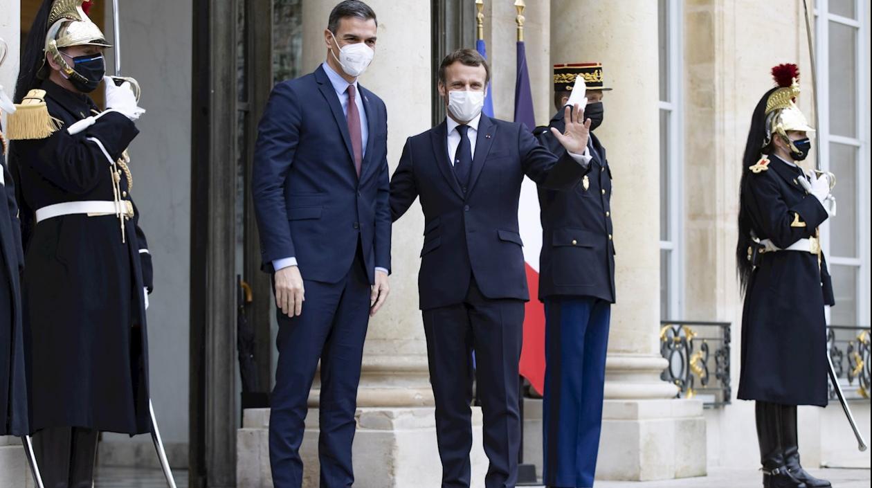 Pedro Sánchez y Emmanuel Macron.