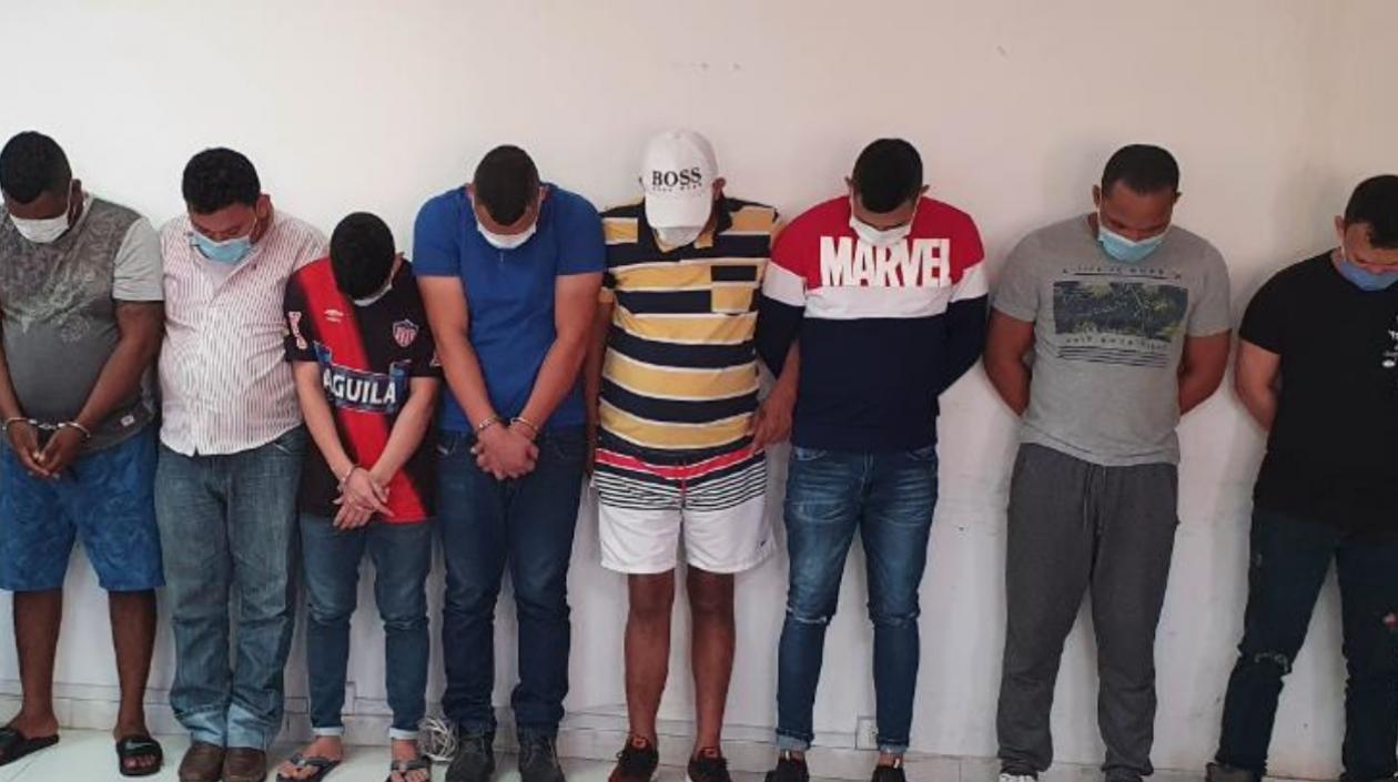 Varios de los presuntos integrantes de 'Los veteranos'.