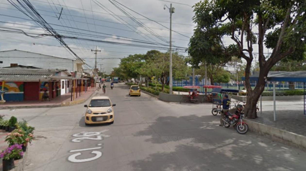 Calle 26 con carrera 18, sector donde ocurrió el crimen en el barrio Las Nieves. 
