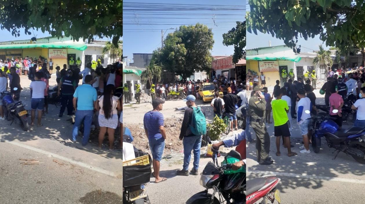 Muchas personas se aglomeraron en el lugar donde ocurrió el crimen. 