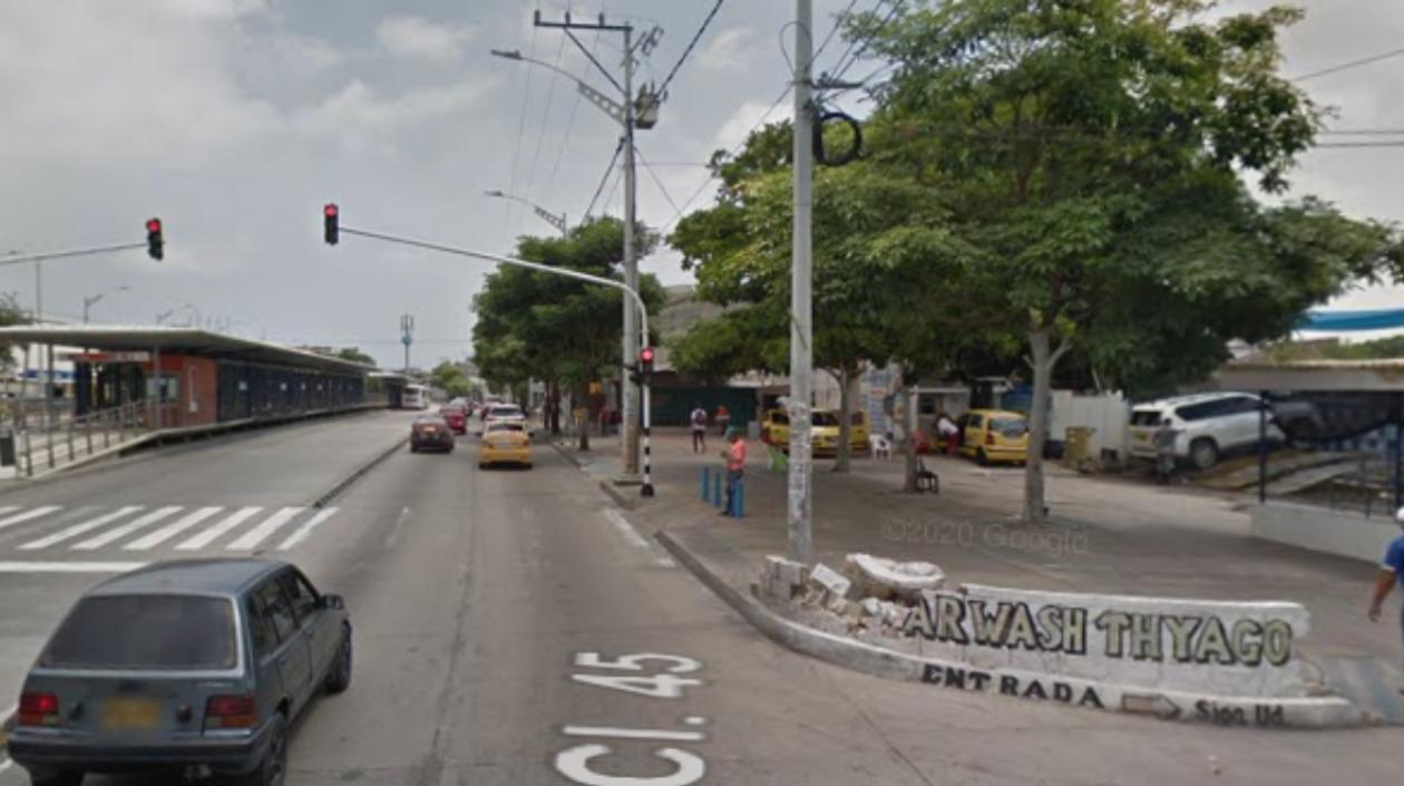 Calle Murillo con carrera 26, sector donde fue encontrado el cadáver. 