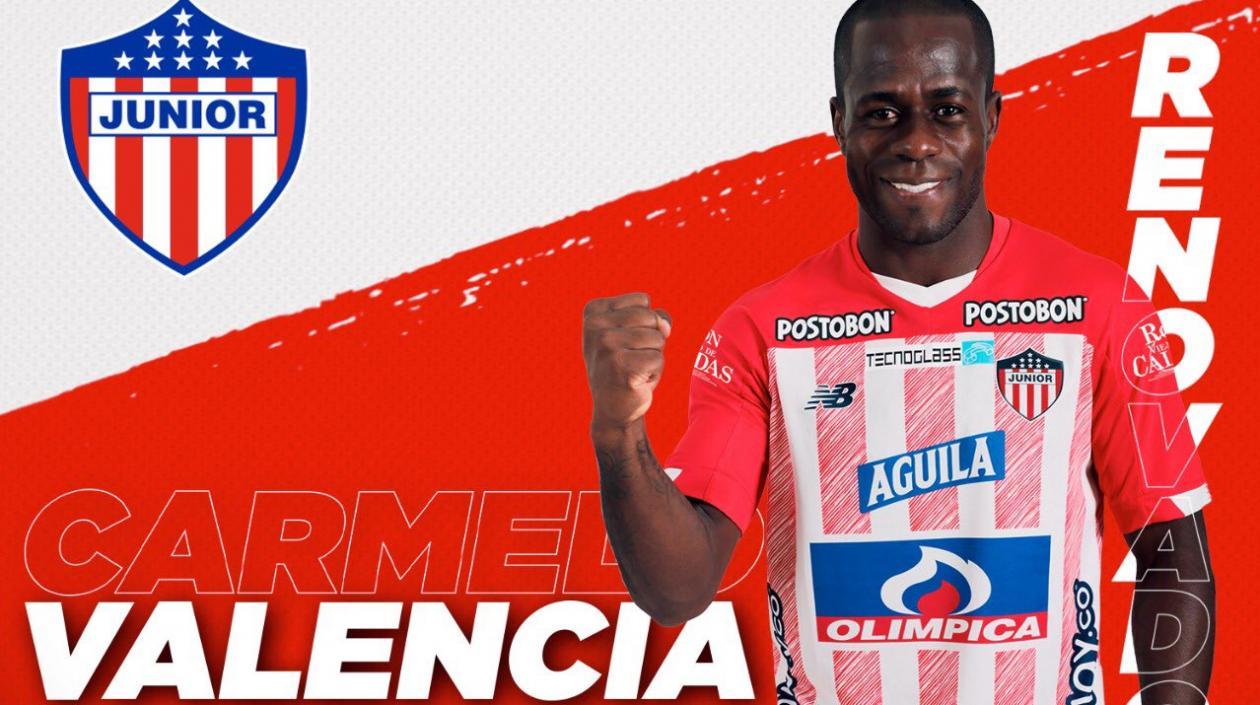 El delantero Carmelo Valencia.