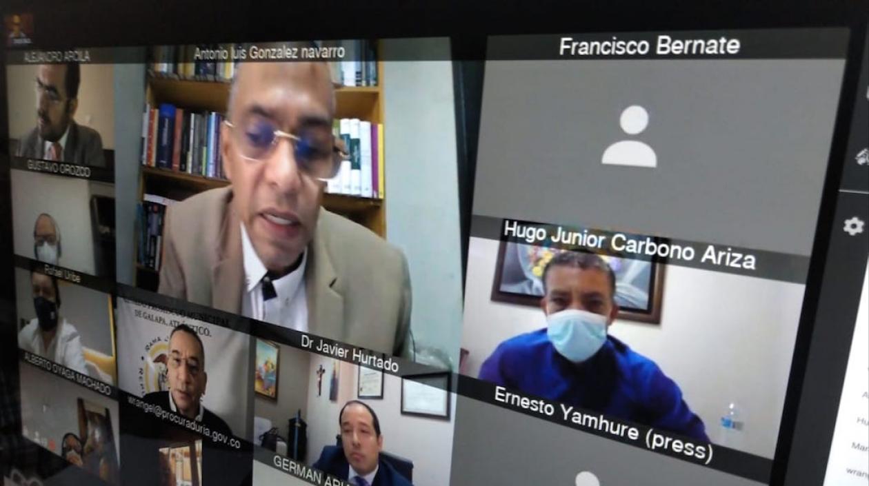 Imagen de la audiencia virtual.