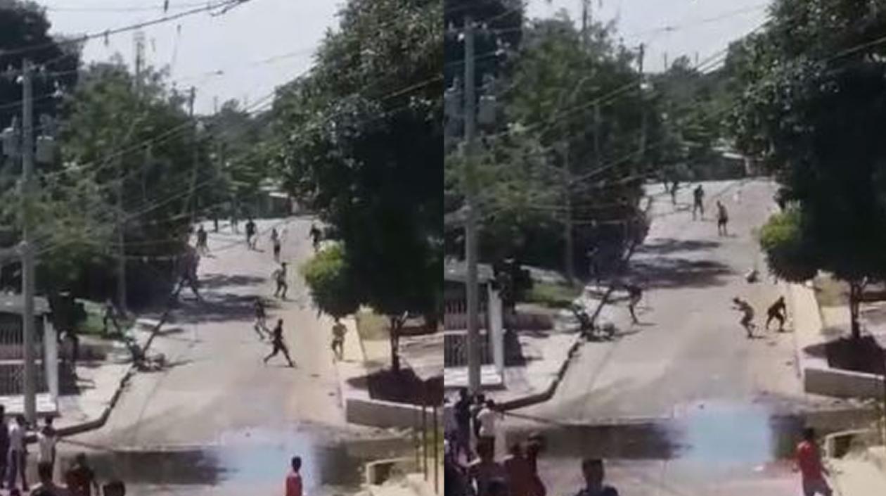 Momento en que hubo los enfrentamientos. 