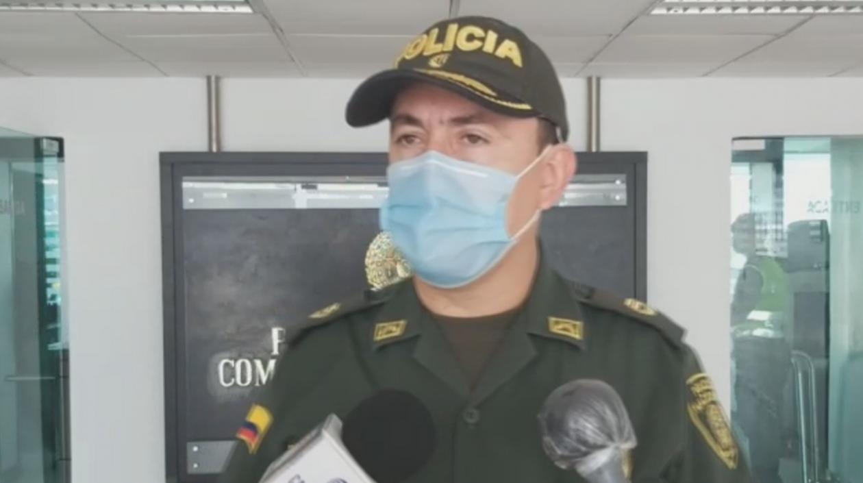 Coronel Oleskyenio Flórez, comandante operativo de la Policía Metropolitana de Barranquilla. 