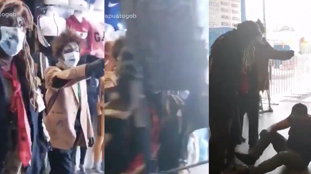 Imágenes de los luchadores.