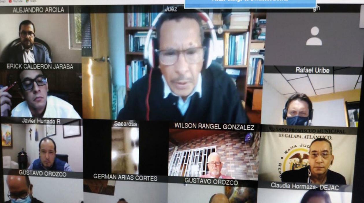 Audiencia virtual de hoy.