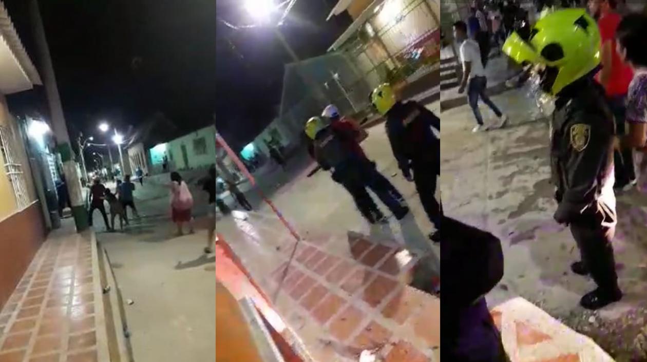 Momento de la riña en Rebolo. 