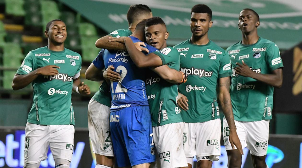 Celebración de los jugadores del Deportivo Cali.