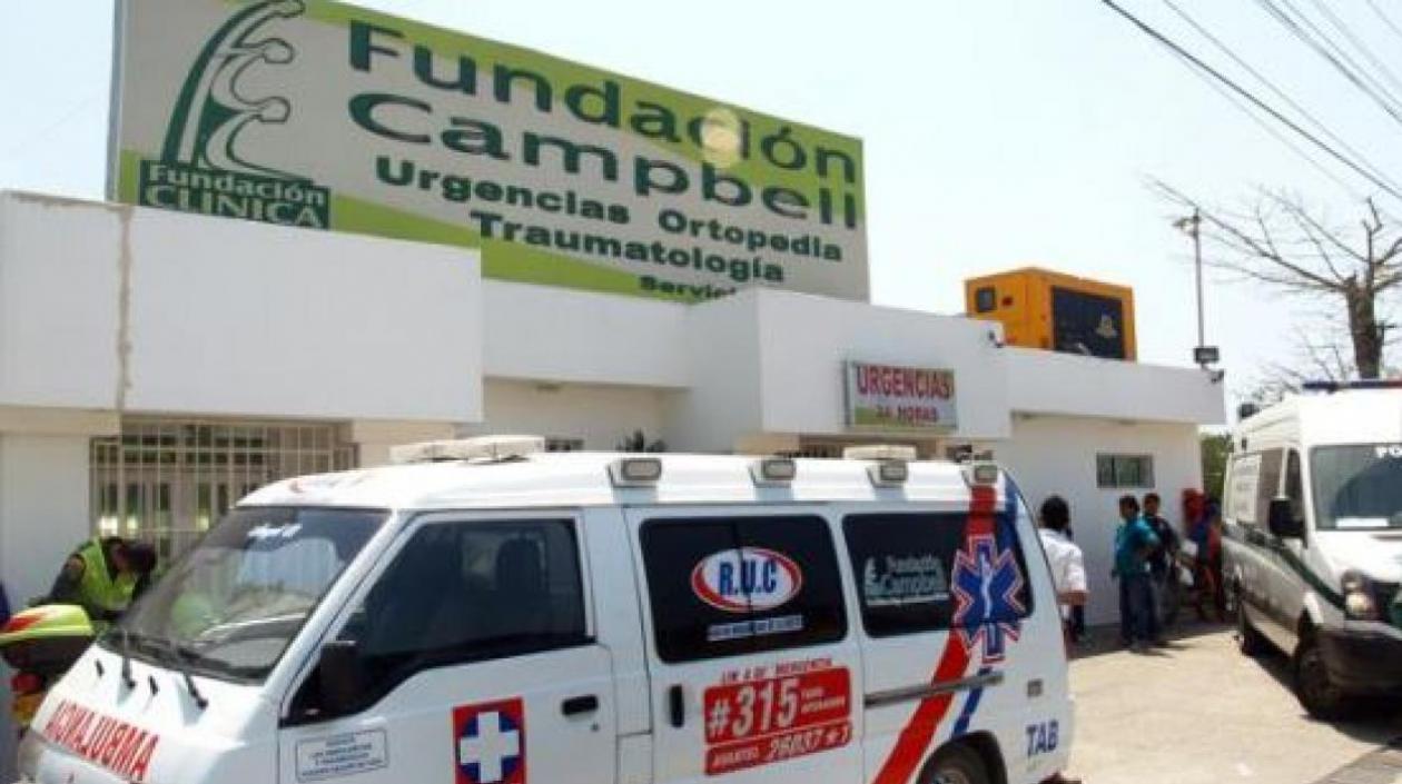 El joven es atendido en la Clínica Campbell de Malambo. 
