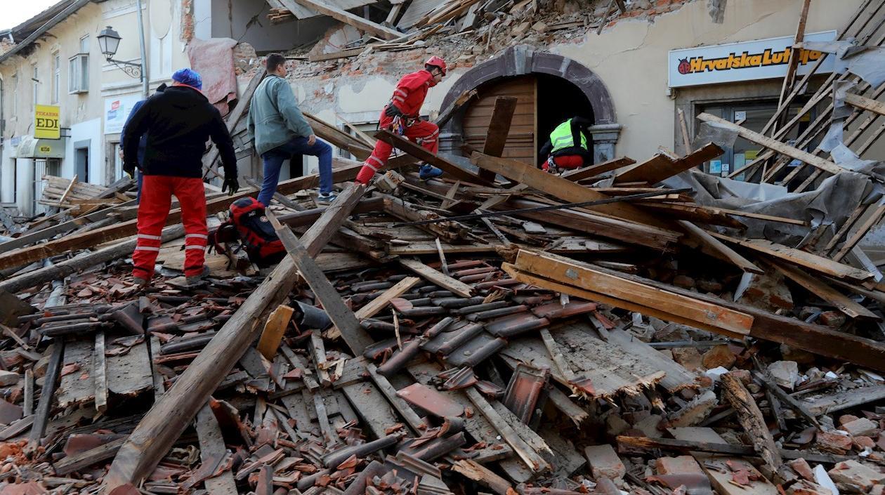 Uno de los daños que dejó el terremoto.