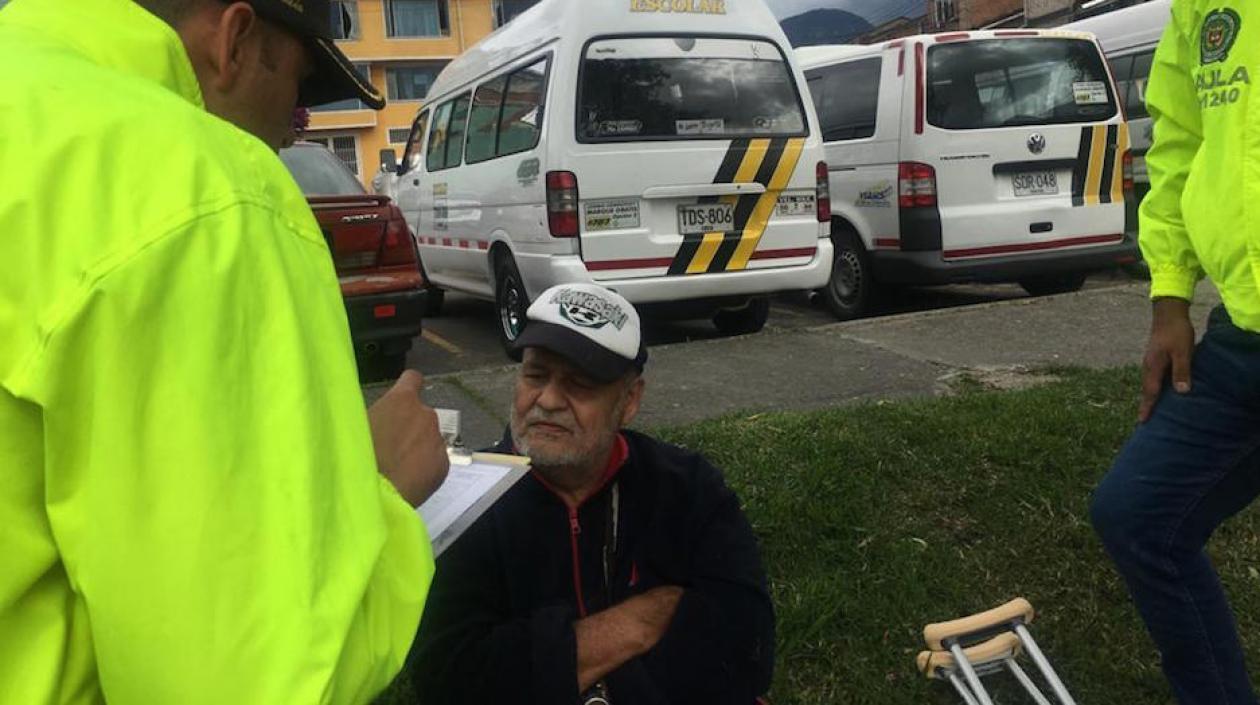 Momento de la detención de alias 'Martin Sombra'.