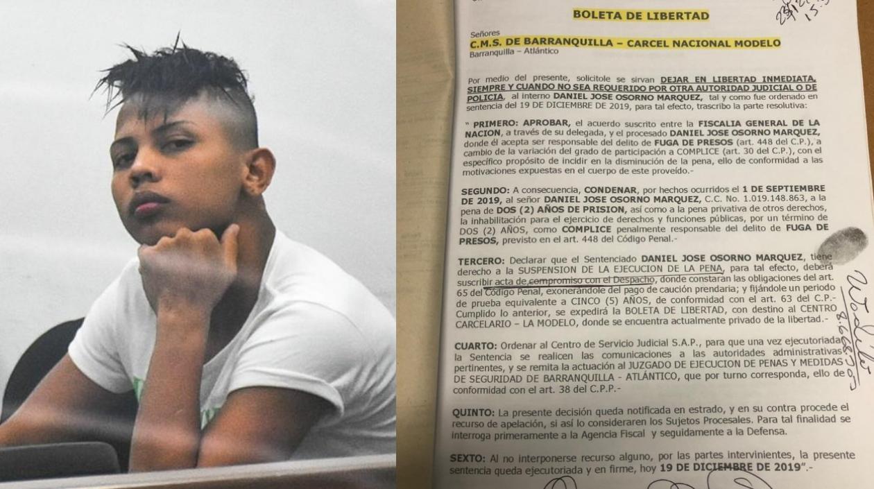Daniel Osorno Márquez, alias 'El Pupileto' y la boleta de libertad.