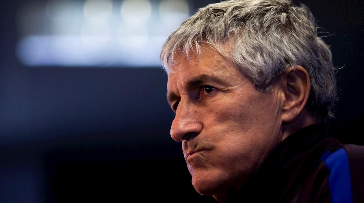 El entrenador del Barcelona, Quique Setién.