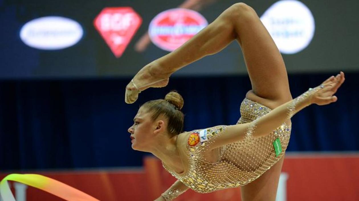 La gimnasta rusa Aleksandra Soldátova.