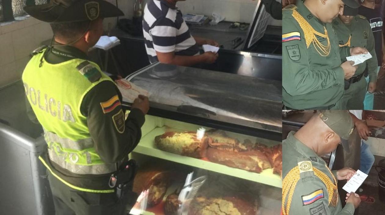 La Policía inspecciona expendios de carne.